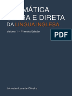 Gramática Clara e Direta Da Língua Inglesa - Volume 1 - Primeira Edição