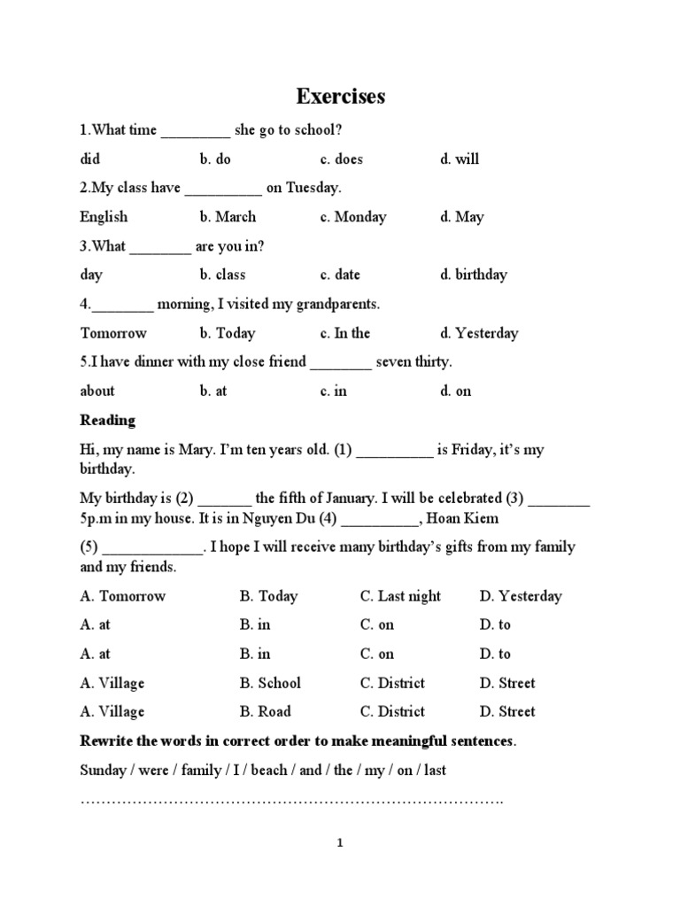 Exercises | PDF