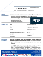 Elastic acrylic coating for external sports fields