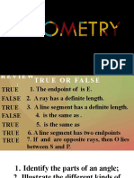 Angles Review: Types, Pairs and Measurements