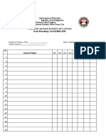 Oral Reading Test/ENGLISH