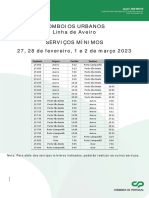 Serviços mínimos comboios Aveiro, Braga, Guimarães, Marco 27-28 fev 1-2 mar