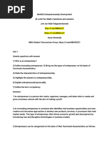 BA4032 ED All Units 2marks Q & A