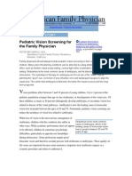 Pediatric Vision Screening For The Family Physician