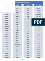 Fry Sight Words