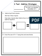 Addition Test Math Review