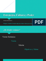 Estrategia, Cultura y Poder: Pónganse Cómodos, Busquen Algo para Tomar/comer Que en Breve Empezamos