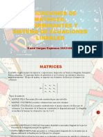 Aplicaciones de Matrices, Sistema de Ecuaciones David Vargas