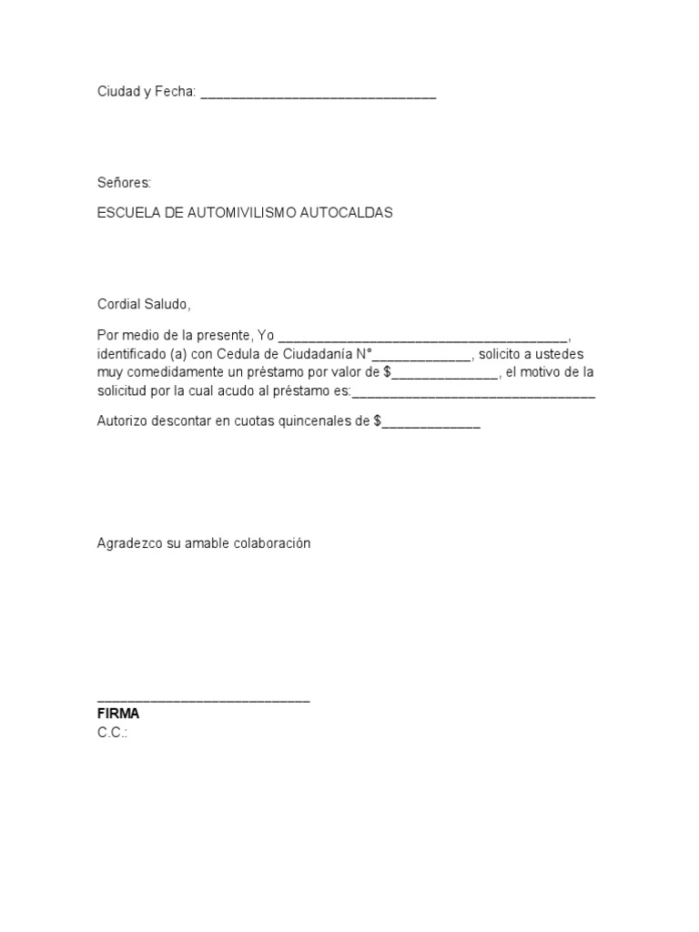Solicitud Prestamo | PDF