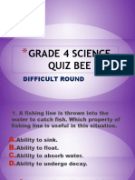 Grade 4 Science Quiz Bee Difficult Round