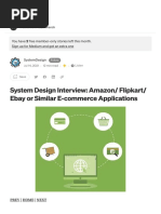 System Design Interview: Amazon/ Flipkart/ Ebay o