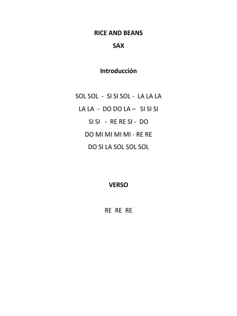 Notas y letra de 