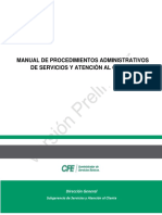 Manual de Procedimientos Administrativos de Servicios y Atencion Al Cliente.