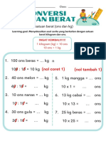 Konversi Satuan Berat: (Nol Coret 1) (Nol Tambah 1)