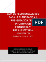 Guía Recomendaciones Elaboracion Presentacion Financiera y Presupuestaria I Semestre 2022 19.07.2022