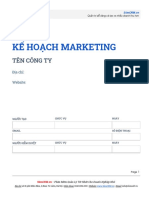 (Startup) Mẫu Kế hoạch Marketing dành cho Startup