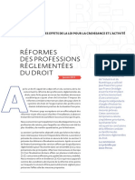 Réformes Des Professions Réglementées Du Droit