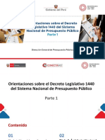 Orientaciones sobre el Decreto Legislativo del Sistema Nacional de Presupuesto Público