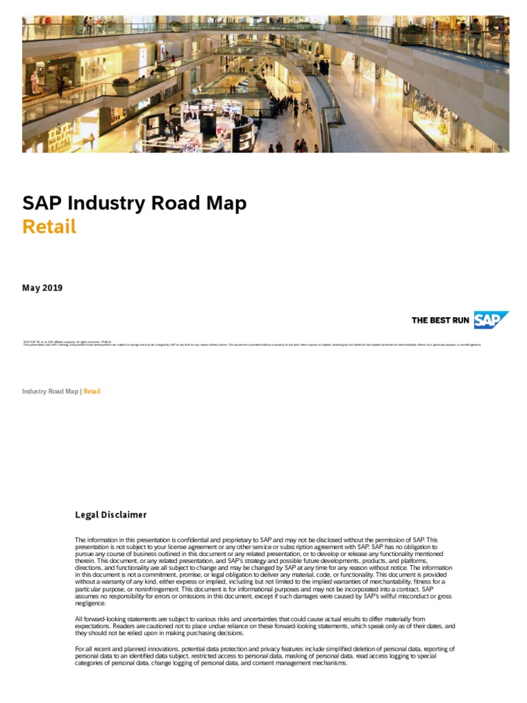 SAP Road Map For Retail | PDF | Retail | Procurement