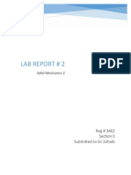 Lab Report 2-Mechanics of Materials II