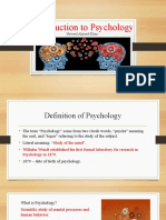 Introduction To Psychology An Overview