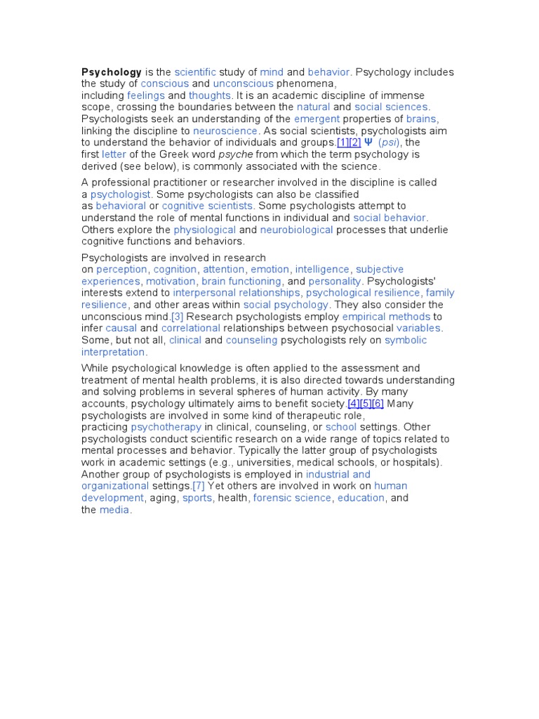 Psychology | PDF
