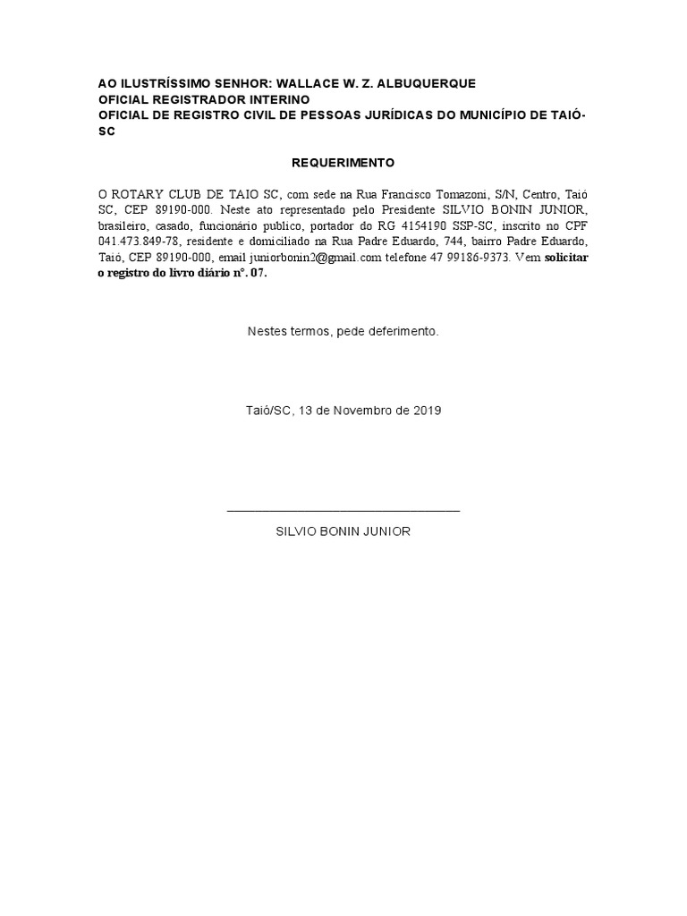 Modelo Requerimento | PDF | Direito