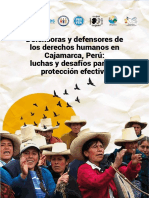 Defensoras y Defensores de Los Derechos Humanos en Cajamarca