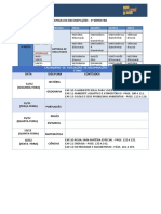 Calendário de avaliações de recuperações do 5o ano