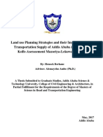 Land Use Planning Strategies and Their Impacts On Public Transportation Supply of Addis Ababa (Mesalemiya-Kolfe-Aserasement Mazoriya-Lekuwanda Area)