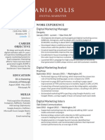 Digital Marketing Resume Example