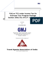 FAQ's On TCS For Outbound Tour Packages - February'23