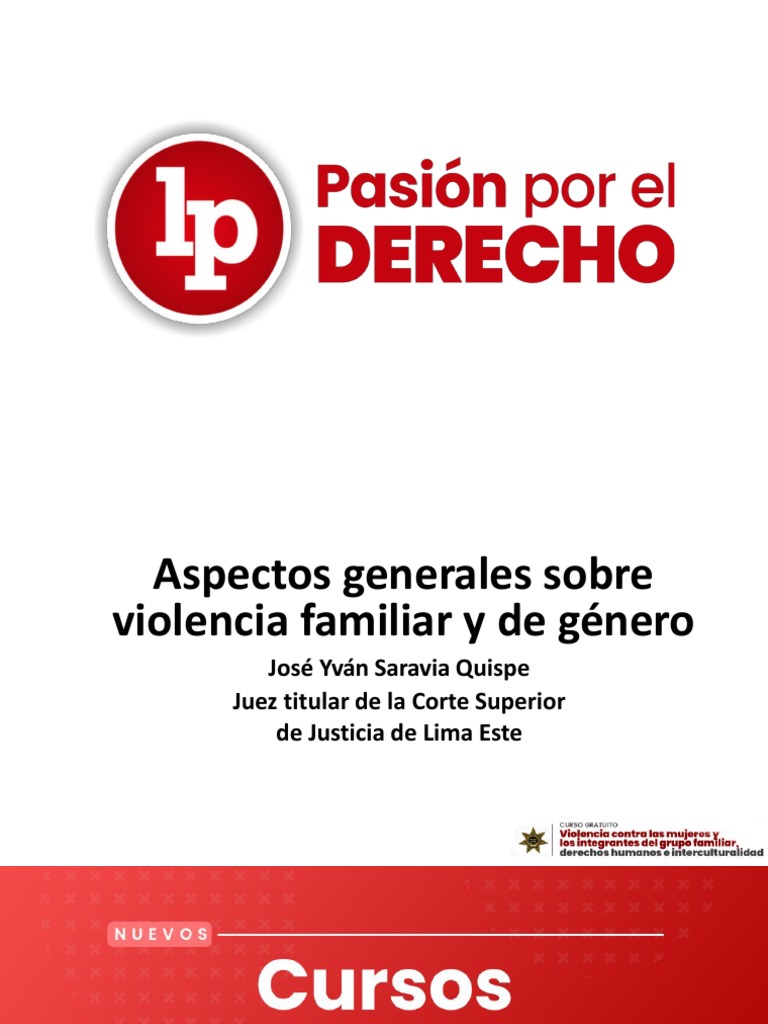 Aspectos Generales Sobre Violencia Familiar y de Género PDF Gratis ...