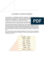 La Taxonomia y Categorias Taxonomicas