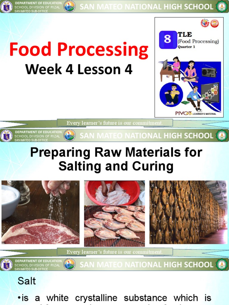 FP Lesson 4 Week 4 | PDF | Curing (Food Preservation) | Food Preservation