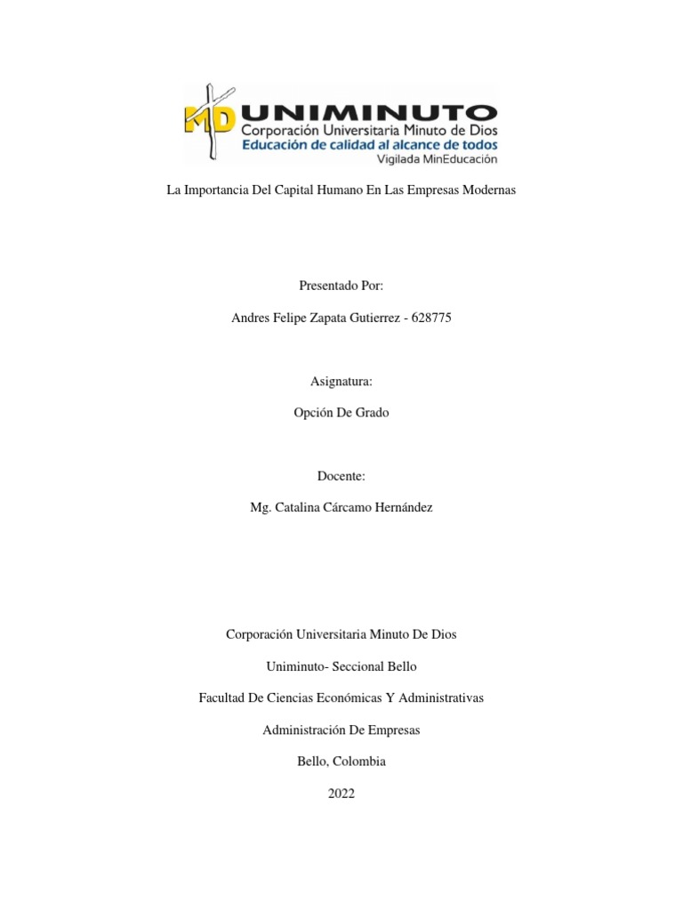 Importancia Del Capital Humano en Las Empresas | PDF | Gestión de