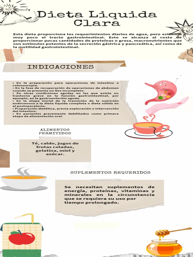 Dieta Lquida Clara: Indicaciones y Ejemplos | PDF