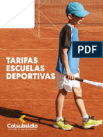 Tarifas Escuelas Deportivas 2022