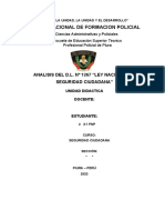 Analisis Del D.L. #1267 "Ley Nacional de Seguridad Ciudadana"