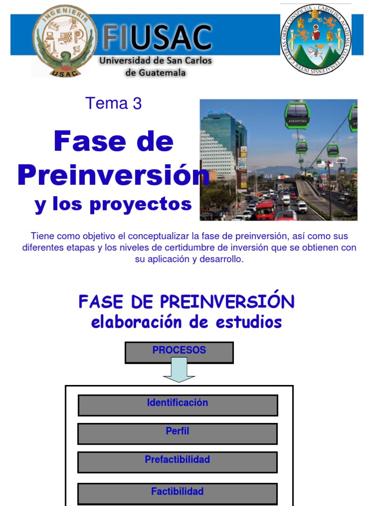 Conceptos de Preinversión en Proyectos | PDF | Toma de decisiones ...