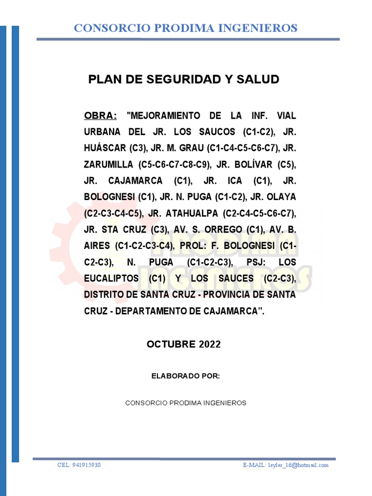 12.00. - Plan de Seguridad y Salud en Obra | PDF | Seguridad y salud ...