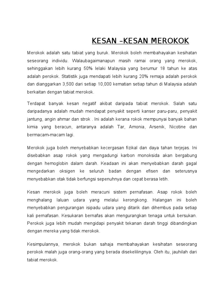 KESAN Merokok | PDF