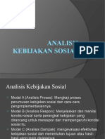 Analisis Kebijakan Sosial