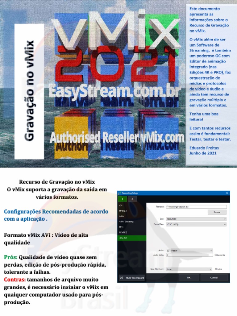 Manual Vmix 24 Gravacao Junho | PDF
