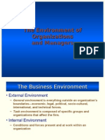 The Environment of Organizations and Managers