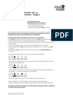 Math Skills Stage 3 - Question Paper