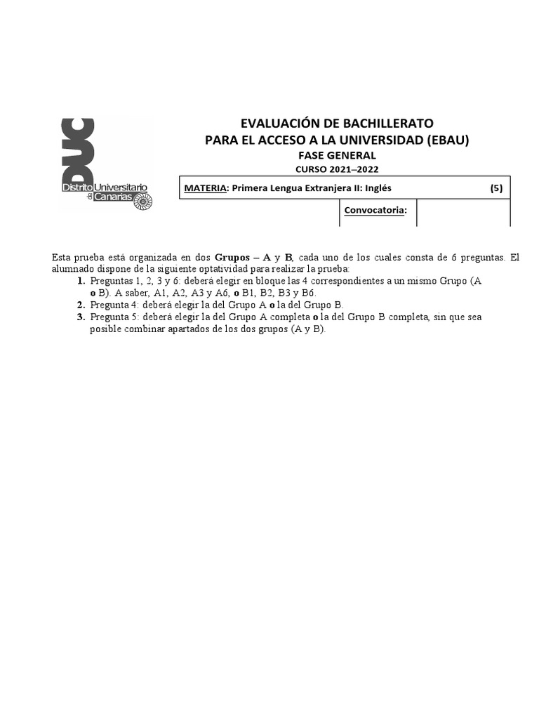 Ebau English Exam Guidelines 2021 2022 Pdf Virus Pandemic