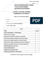 Cuadernillo de Trabajo - Sintaxis y Lexis Del Español - Gupos C y F