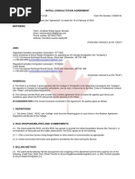 Initial Consultation Agreement: Regulated Canadian Immigration Consultant - R711524