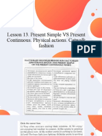 Lesson 13-14. PR Simple, PR Countinuous, PH Acts, Clothes
